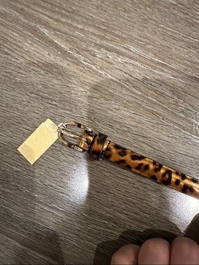 Leopard Print Women’s Belt - Brown